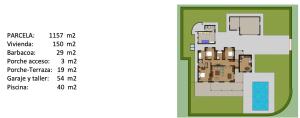The floor plan of Villa con piscina Cala Morell Még 36 kép
