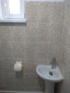 ドルジャンスカヤにあるHoliday Home on Chapaevaのバスルーム(洗面台、トイレ付)