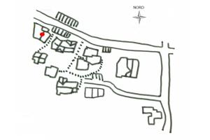 un plan du sol du site proposé pour une maison dans l'établissement Chalet Le Murè hameau des Chazals Nevache Hautes Alpes, à Névache