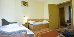 Postel nebo postele na pokoji v ubytování Hotel Decebal Bistrita