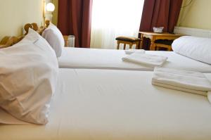 Postel nebo postele na pokoji v ubytování Hotel Decebal Bistrita
