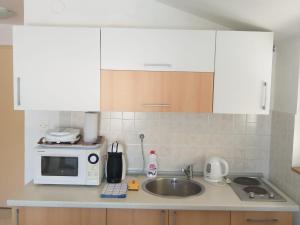 Kuchyň nebo kuchyňský kout v ubytování Apartmani Ana
