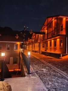 Das Gebäude in dem sich das Aparthotel befindet