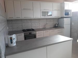 Kuchyň nebo kuchyňský kout v ubytování Andi Apartman