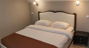 Postel nebo postele na pokoji v ubytování Biplan Hotel