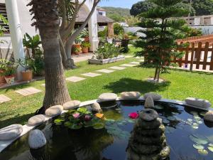 Vonkajšia záhrada v ubytovaní Hostal Casa Arco Iris (Playa)