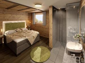 Krevet ili kreveti u jedinici u okviru objekta Hotel Mariasteinerhof