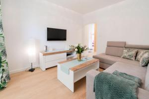 Televízia a/alebo spoločenská miestnosť v ubytovaní Apartament Garden z ogródkiem - Dream Apart + 9 fotografií