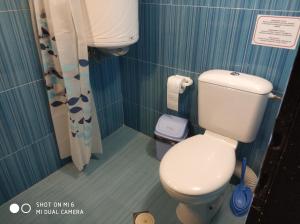 Baño pequeño con aseo y lavamanos en Papanovata House en Enina