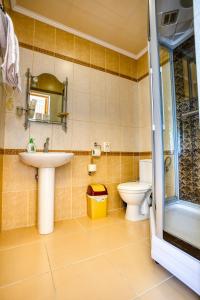 a bathroom with a sink and a toilet at Atriy Hotel in Simeiz