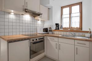Kuchyň nebo kuchyňský kout v ubytování Rafaser - Apartment Albina