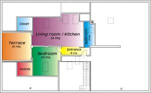Půdorys ubytování Loft 29 mansardato con ampio terrazzo