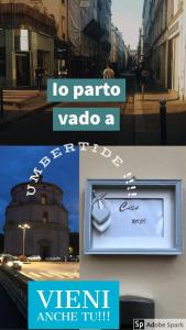 a collage of pictures of a city with a sign at CASA ROSI trequattrozerotrentatretrediciseiquattrouno in Umbertide