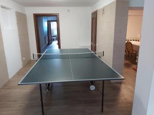 Stolný tenis v ubytovaní Leśny Dworek - Apartamenty SUPER z TV i salonem kominkowym alebo v jeho okolí
