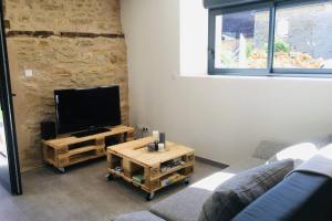 Posezení v ubytování Lou Niou De Ribillou