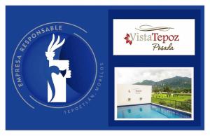 a logo for a resort and a villa topaz palace at Posada Vista Tepoz in Tepoztlán