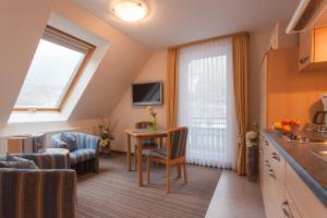 Kuchyň nebo kuchyňský kout v ubytování Gästehaus Behle-Schäperken