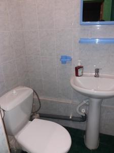 シャフティにあるБизнес-отель "Континент"のバスルーム(トイレ、洗面台付)
