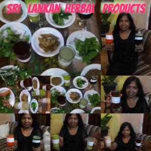 a collage of photos of a woman with plates of food at Daffon Guest House in Negombo