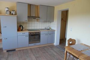 Kuchyň nebo kuchyňský kout v ubytování Ferienwohnung Woelfel