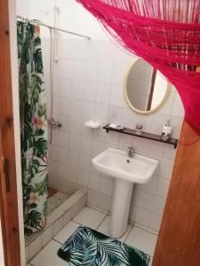 Et badeværelse på Gite Belvédère Deshaies