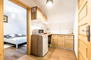 Kuchyňa alebo kuchynka v ubytovaní Apartamenty "Zielony Zakątek" Olcza Zakopane