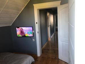 TV a/nebo společenská místnost v ubytování Apartamenty Jarzębinowa 17