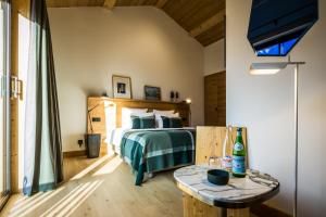 Postel nebo postele na pokoji v ubytování Le Chalet Mont Blanc