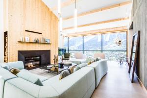 Posezení v ubytování Le Chalet Mont Blanc