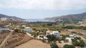 an aerial view of a village on a hill at Villa Katapoliani No.3 in Katapola