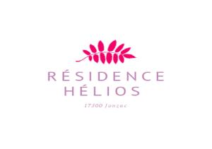 a logo for a restaurant with a red flower at Résidence Hôtelière Hélios in Jonzac