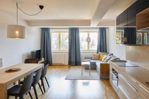 Kuchyň nebo kuchyňský kout v ubytování Luční apartmán Tymiána
