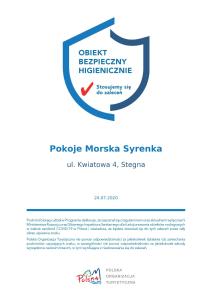 een schermafdruk van een website met een onderhoudsbord voor de controlefrequentie bij Pokoje Morska Syrenka in Stegna