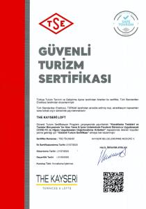 The Kayseri Loft Hotel tanúsítványa, márkajelzése vagy díja