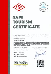 The Kayseri Loft Hotel tanúsítványa, márkajelzése vagy díja