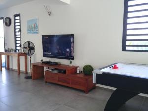 TV a/nebo společenská místnost v ubytování villa Lorenza