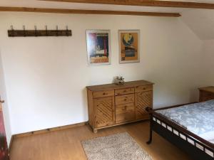 Postel nebo postele na pokoji v ubytování Seealm