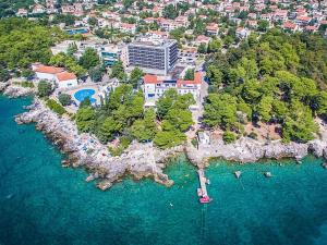 an aerial view of an island in the water at Apartman 3D in Krk