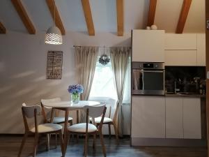 Kuchyň nebo kuchyňský kout v ubytování Apartment King