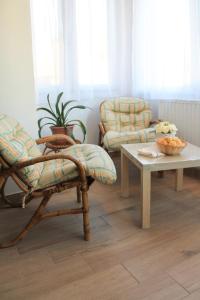Ruang duduk di Pogácsás Apartman