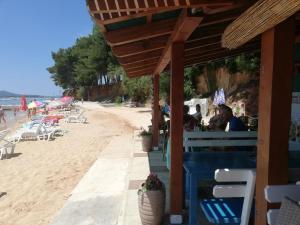 a restaurant on the beach next to the beach at Danyja Apartments in Sveti Filip i Jakov +131 photos