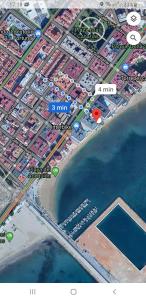 eine Landkarte eines Strandes in der Unterkunft lovely apart 3 minutes to the beach in Torrevieja