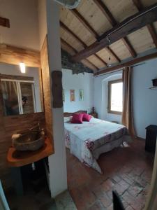 Ένα ή περισσότερα κρεβάτια σε δωμάτιο στο Antica Calvasino