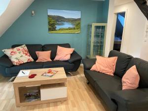 Posezení v ubytování Ferienwohnung „Forsthaus Bigge“