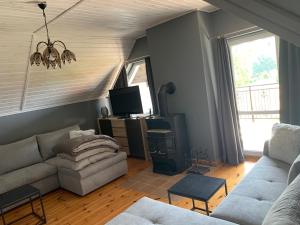 TV a/nebo společenská místnost v ubytování Apartamenty Jarzębinowa 17