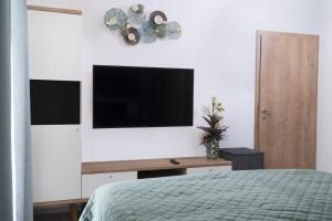TV a/nebo společenská místnost v ubytování Casa PERLA