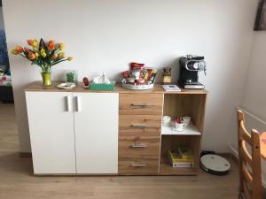 Kuchyň nebo kuchyňský kout v ubytování Apartman Q11