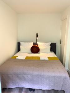 A bed or beds in a room at Gouden Hert: relaxen in comfort! #otterlo #hogeveluwe