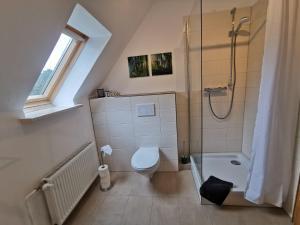 Ein Badezimmer in der Unterkunft Moderne Ferienwohnung in ruhiger Lage