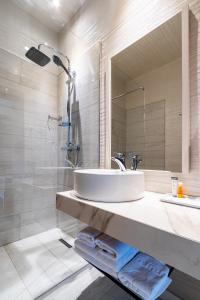 Koupelna v ubytování Hotel Bulevard